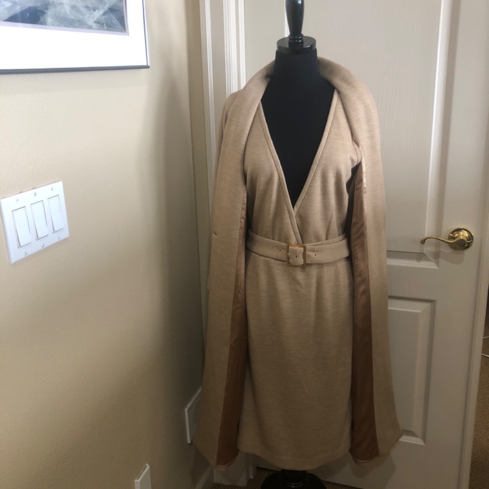 St. John  Suit Jumper Dress & Coat Silk Lining Couture Label 100% Wool $3500 6